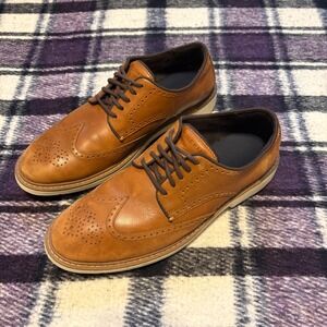 Cole Haan Mens Grand 360 Wingtip Oxfords Brown Leather Size 8 C34120